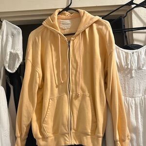 Yellow Zip-Up Hoodie